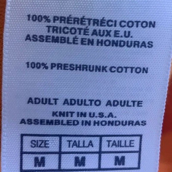 Delta Magnum Weight Orange T-Shirt Adult M Happy Halloween Scarecrow Bats - Picture 4 of 6